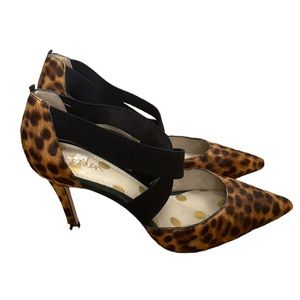 Boden leopard print calf hair heels mob wife